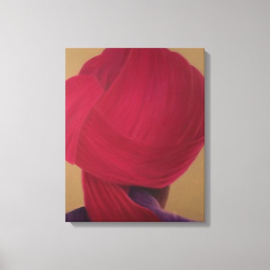 Toile Veste violette Turban Rouge Profond (Recto)