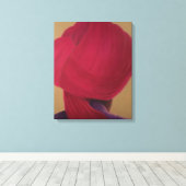 Toile Veste violette Turban Rouge Profond (Insitu (Plancher de Bois))