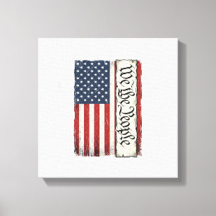 Toile Vêtement vintage drapeau We the People patriotique