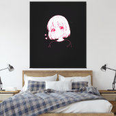 Toile "Vibes d'amour d'anime" (Insitu(Chambre))