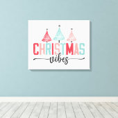 Toile Vibes de Noël - Festive Tree Design (Insitu (Plancher de Bois))