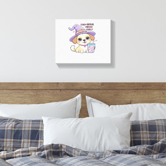 Toile Vibes Paw-Stive Seulement Chien mignon Avec Bubble (Insitu(Chambre))
