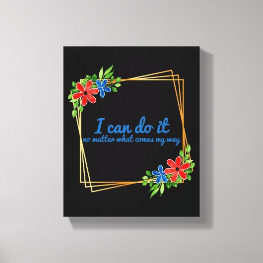 Toile vibes positives affirmations pour le travail (Recto)