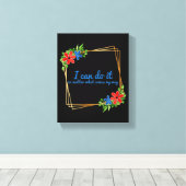 Toile vibes positives affirmations pour le travail (Insitu (Plancher de Bois))