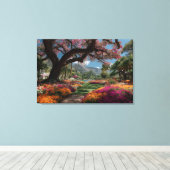 Toile Vibrant Blossom Tree Garden Paradise View (Insitu (Plancher de Bois))