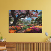 Toile Vibrant Blossom Tree Garden Paradise View (Insitu(Salon))