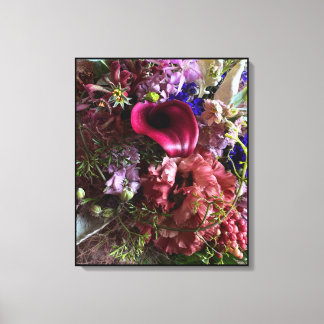 Toile Vibrant Calla Lily and Mixed Flowers Canvas Art