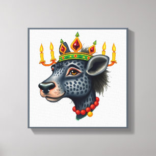 Toile Vibrant festif Kwanzaa Animaux sauvages déguisés