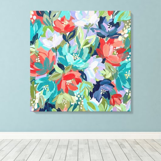 Toile Vibrant Garden Symphony (Insitu (Plancher de Bois))