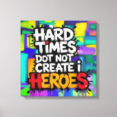 Toile Vibrant Gradient Typographical Create Heroes (Recto)