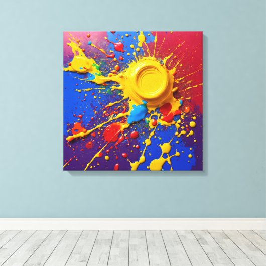 Toile Vibrant Graffiti Burst Canvas - Art Abstrait Impri (Insitu (Plancher de Bois))