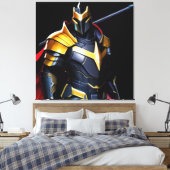 Toile Vibrant Knight Canvas Print Triptych (Insitu(Chambre))