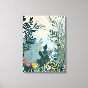 Toile Vibrant Meadow - Floral Paysage Art