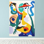 Toile Vibrant Surrealism Cubist Figures Fine Art (Insitu (Plancher de Bois))