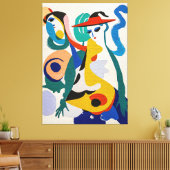Toile Vibrant Surrealism Cubist Figures Fine Art (Insitu(Salon))