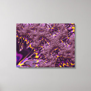 Toile Vibrant Trippy violet jaune Super Fractal Art