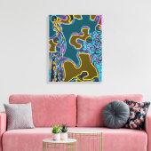 Toile Vibrations de Memphis fondantes II (Insitu(Salon))