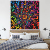 Toile Vibrations Psychédéliques (Insitu(Chambre))