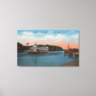 Toile Vicksburg, milliseconde - vue de ferry du fleuve