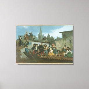 Toile Victimes d'inondation de visite du napoléon III d