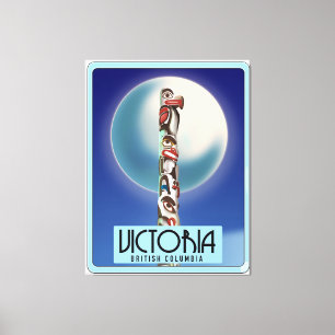 Toile Victoria Colombie-Britannique Totem Pole.