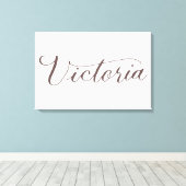 Toile Victoria - Moderne Calligraphie Nom Design (Insitu (Plancher de Bois))