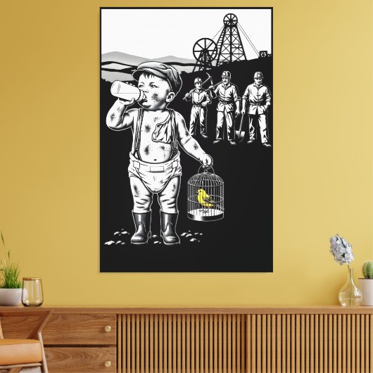 Toile Victorian Baby Funny Coal Miner Theme (Insitu(Salon))