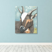 Toile Vie agricole - Chèvre gris (Insitu (Plancher de Bois))