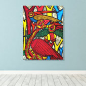 Toile Vie des oiseaux (Insitu (Plancher de Bois))