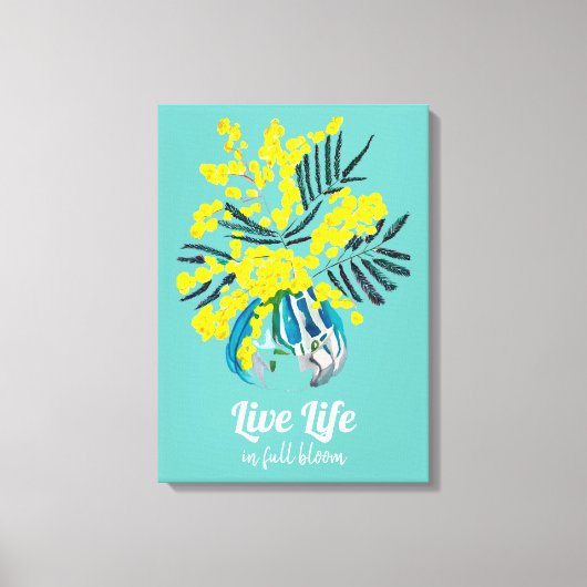 Toile Vie en pleine floraison Fleur de Mimosa de Wattle  (Recto)