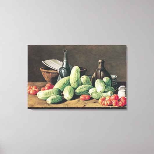 Toile Vie morte avec concombres et tomates (Recto)