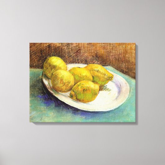 Toile Vie morte avec des citrons sur une plaque (Recto)