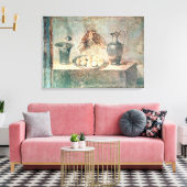 Toile Vie morte avec oeufs et pousses (Insitu(Salon))