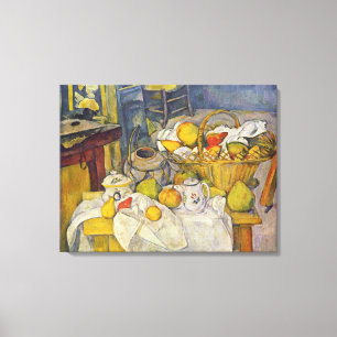 Toile Vie morte avec panier de fruits