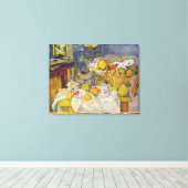 Toile Vie morte avec panier de fruits (Insitu (Plancher de Bois))