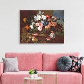 Toile Vie morte des fleurs dans un panier (Insitu(Salon))