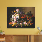 Toile Vie morte : Fleurs et fruits de Severin Roesen (Insitu(Salon))