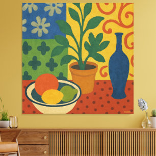 Toile Vie morte moderniste avec peinture sur fruits