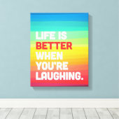 Toile Vie quand tu rires Citation (Insitu (Plancher de Bois))