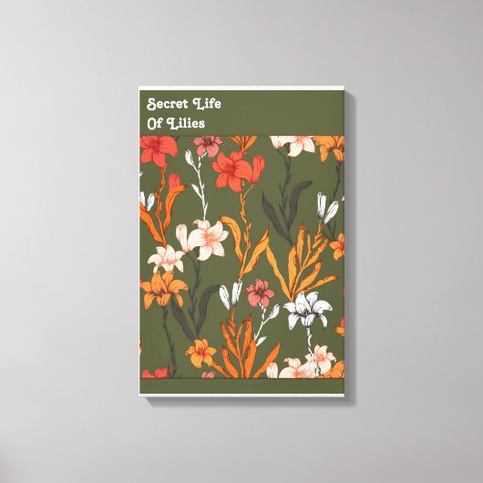 Toile Vie Secrète De Lilies Botanique (Recto)