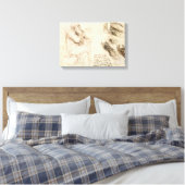 Toile Vieil Homme et Esquisse d'eau de Léonard de Vinci (Insitu(Chambre))