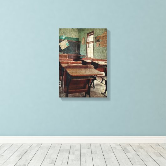 Toile Vieille École, Une École D'Une Chambre Vue Intérie (Insitu (Plancher de Bois))