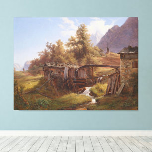 Toile Vieille meule dans la vallée près de Berchtesgaden