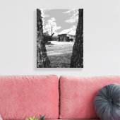 Toile Vielle grange Rural Granges Pays noir et blanc Pho (Insitu(Salon))