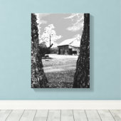 Toile Vielle grange Rural Granges Pays noir et blanc Pho (Insitu (Plancher de Bois))