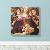 Toile Vierge à l'Enfant avec des Anges par Sandro Bottic (Insitu (Plancher de Bois))