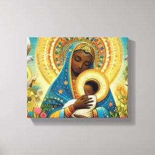 Toile Vierge africaine et enfant