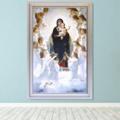 Toile Vierge aux anges par William Adolphe Bouguereau (Insitu (Plancher de Bois))