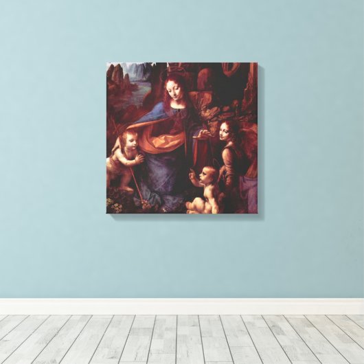 Toile Vierge aux rochers de Léonard de Vinci (Insitu (Plancher de Bois))