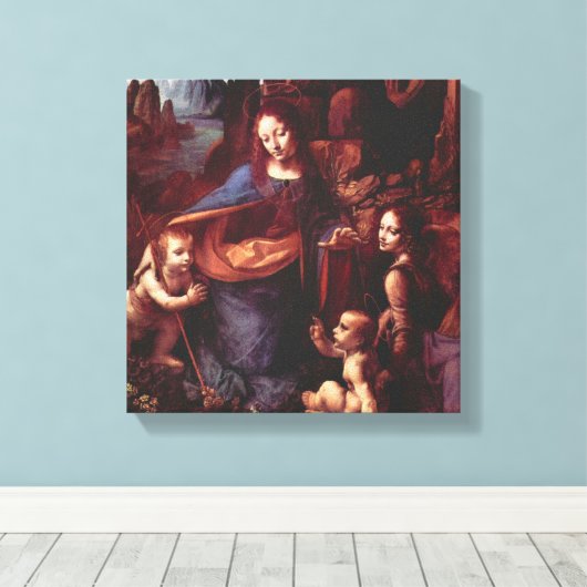 Toile Vierge aux rochers de Léonard de Vinci (Insitu (Plancher de Bois))